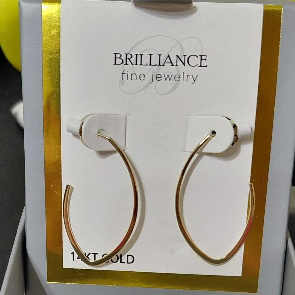 Brilliance Gold Hoop Earrings